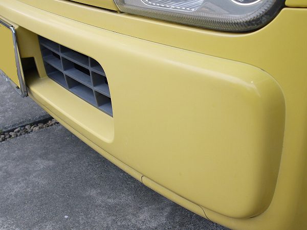 色褪せしてきた黄色のラパンを美フレッシュ 写真大量です 車をキレイに 浜松市のカーエステ シルキーライン 洗車 磨き カーコーティング